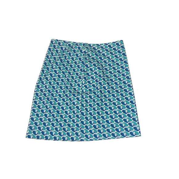 Talbots Whale Print Cotton Pencil Skirt Sz 8 - Picture 5 of 8